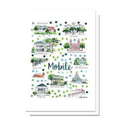 Mobile, AL Map Card