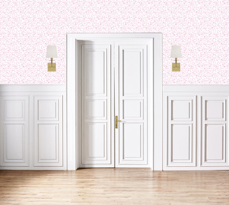 Bisou Blooms Wallpaper- Pink