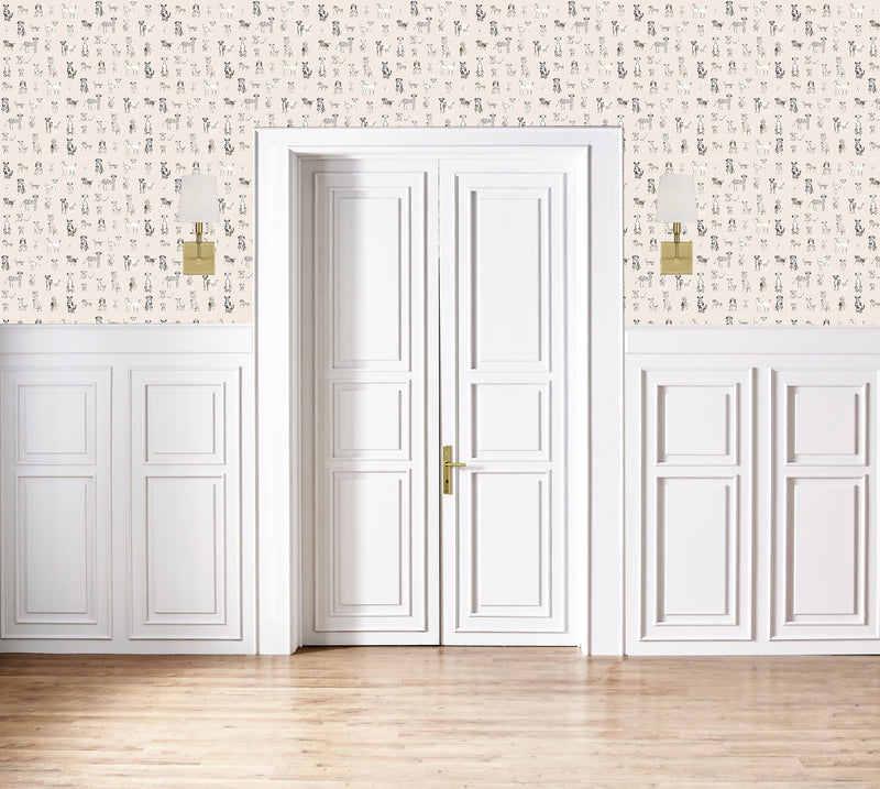Pups Wallpaper- Neutrals
