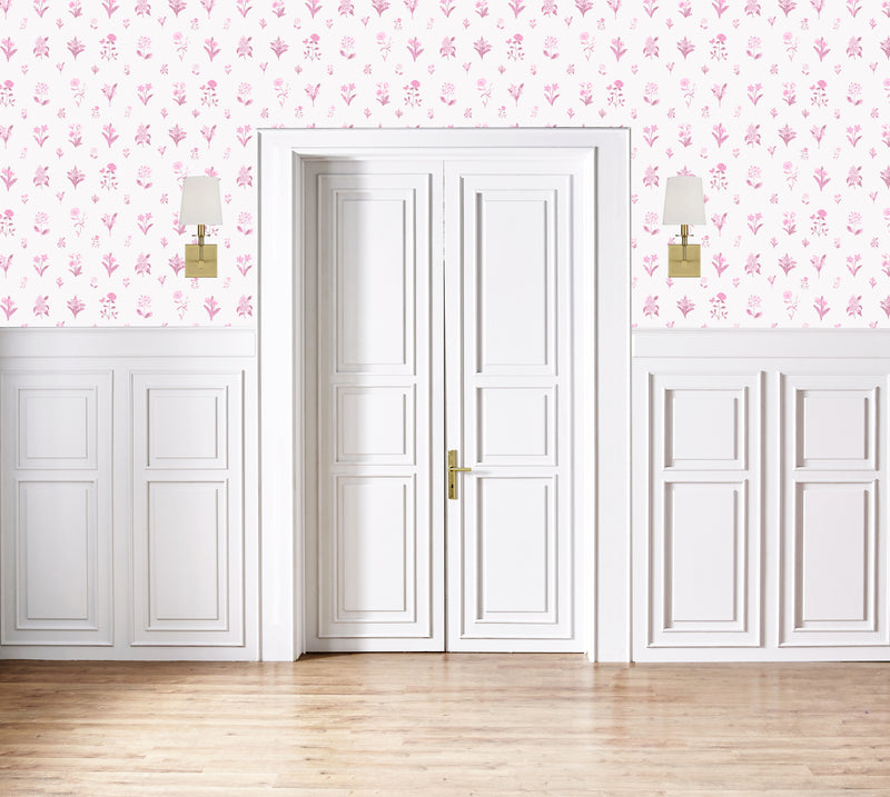 Fleur Wallpaper- Pink