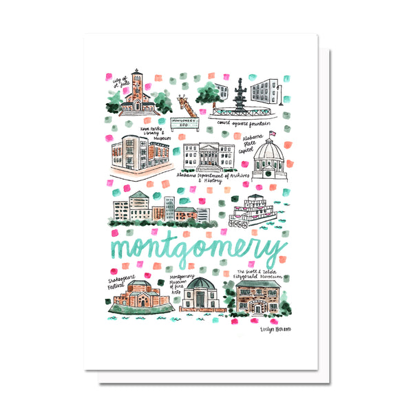 Montgomery, AL Map Card