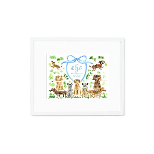 Personalized Baby Name Print: Dogs
