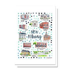 New Albany, IN Map Card