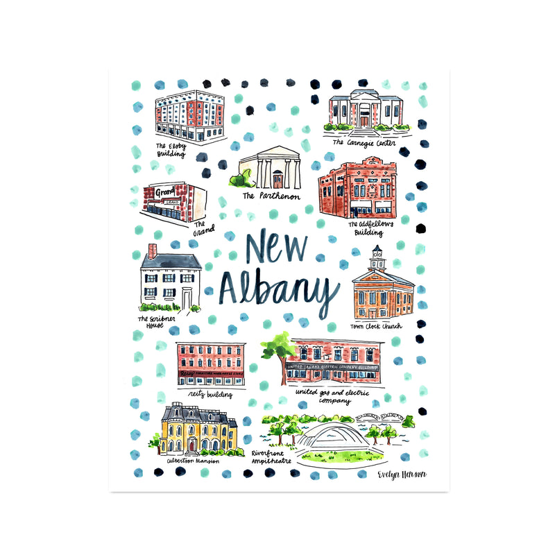 "New Albany, IN" Fine Art Print