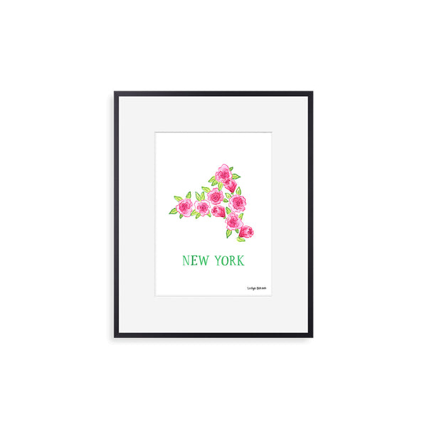 New York Rose Flower Print