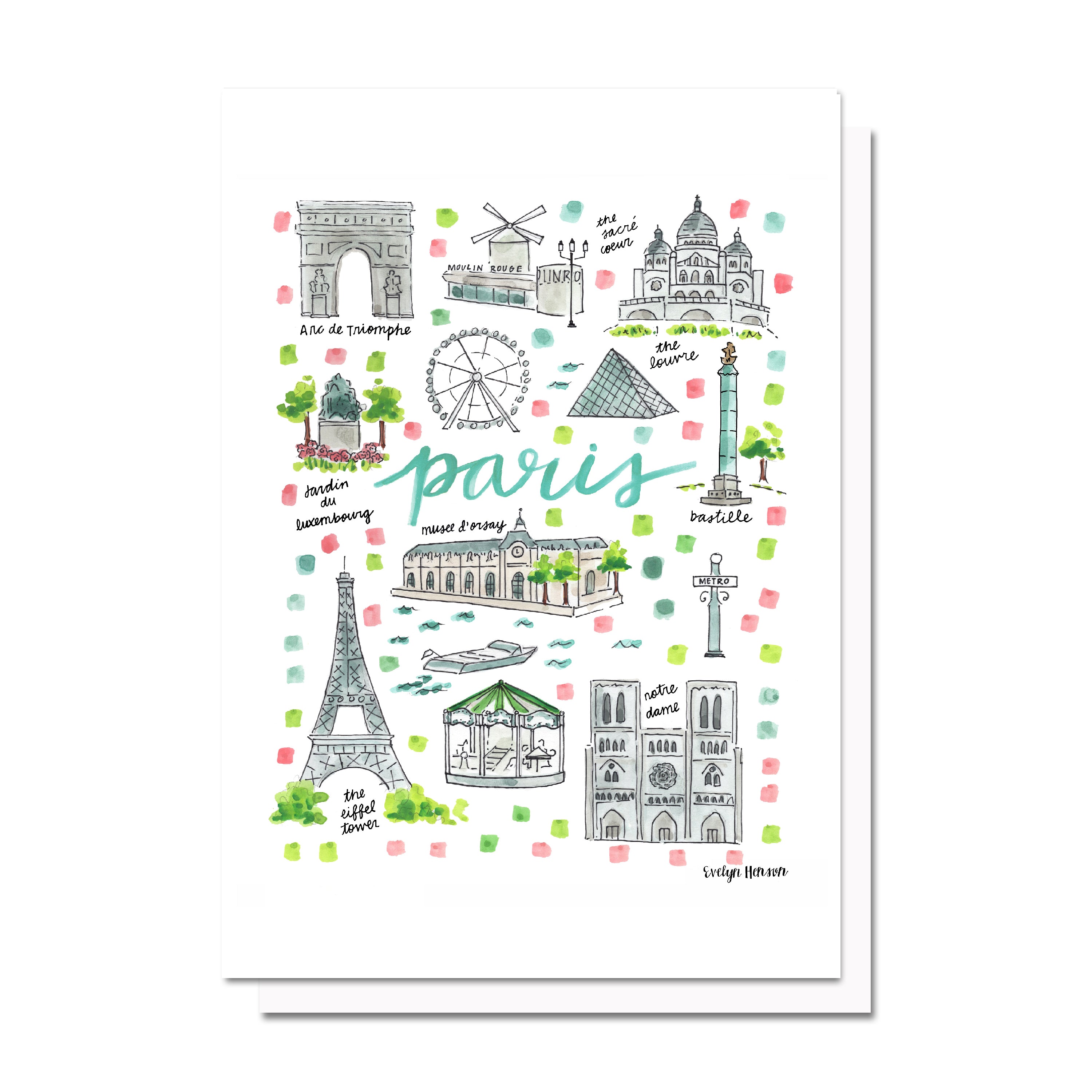 Paris Map Card – Evelyn Henson