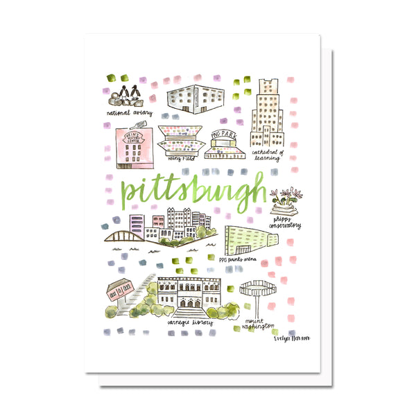 Pittsburgh, PA Map Card