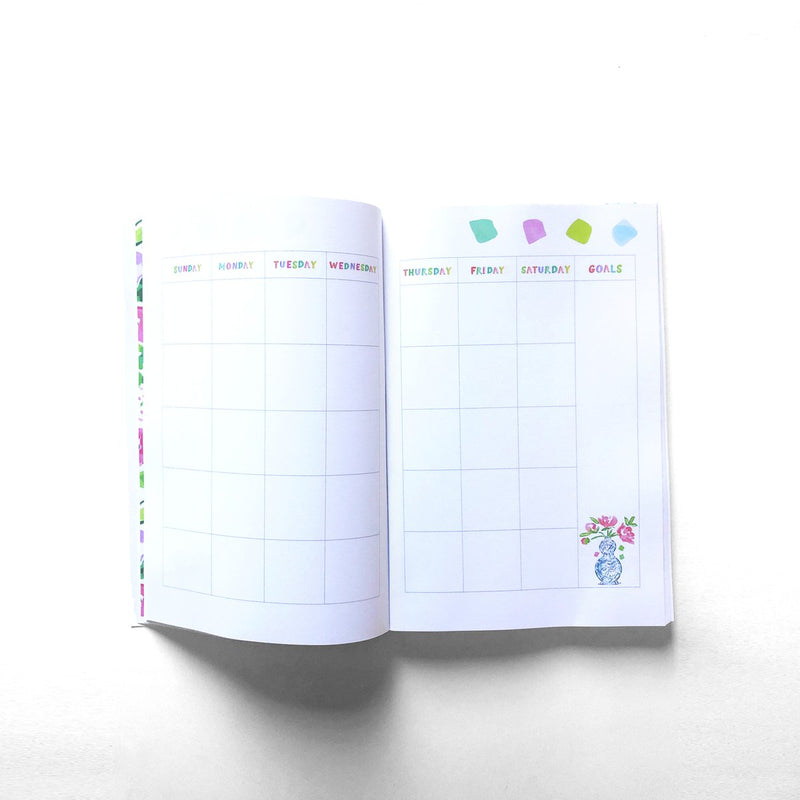 Undated Monthly/Weekly Planner, Garden Rio Print