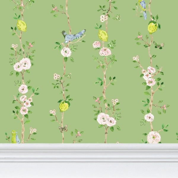 Chinoiserie Wallpaper- Green