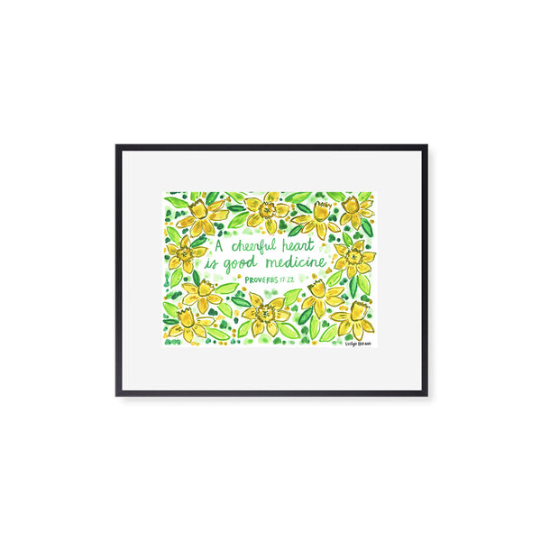 The "Proverbs 17:22" Fine Art Print