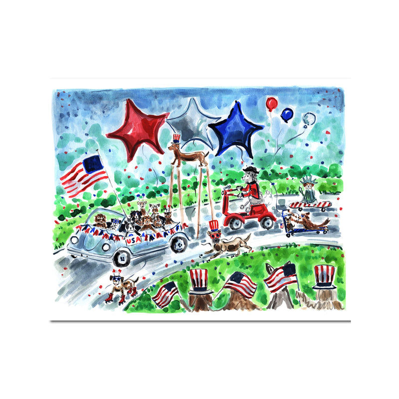The "Ultimutt July 4th Parade" Fine Art Print