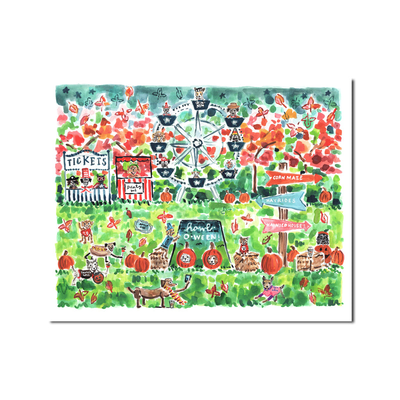 The "Howl-oween Carnival" Fine Art Print