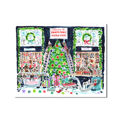 The "Santa Paws Workshop" Fine Art Print