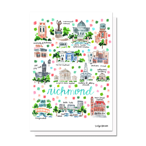 Richmond, VA Map Card