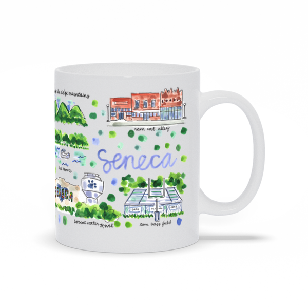 Seneca, SC Map Mug