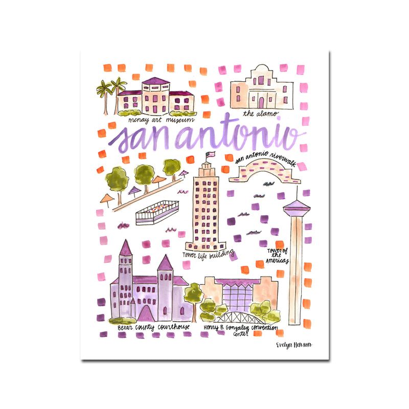 "San Antonio, TX" Fine Art Print