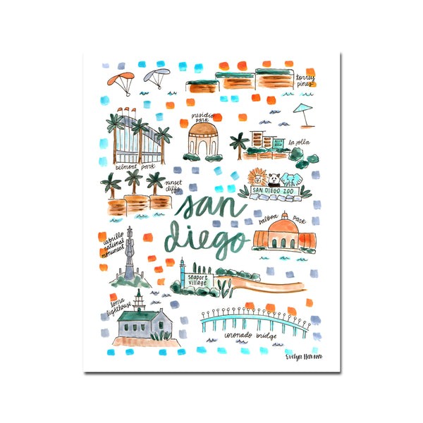 "San Diego, CA" Fine Art Print