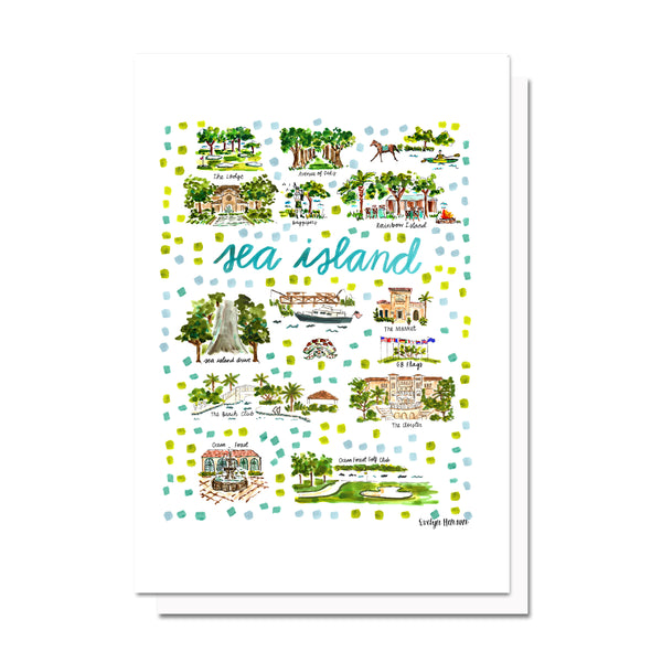 Sea Island, GA Map Card