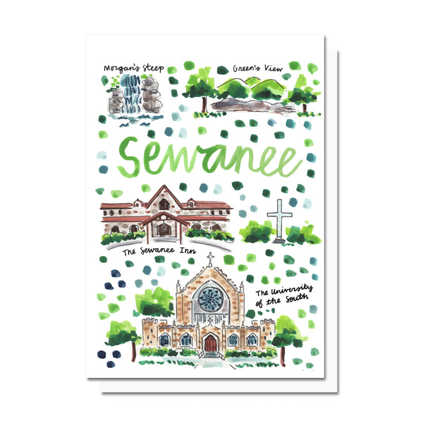 Sewanee, TN Map Card