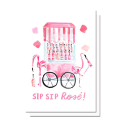 Sip Sip Rose, Printable Card Download