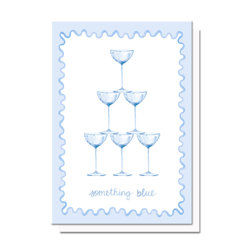 Something Blue Wedding Card
