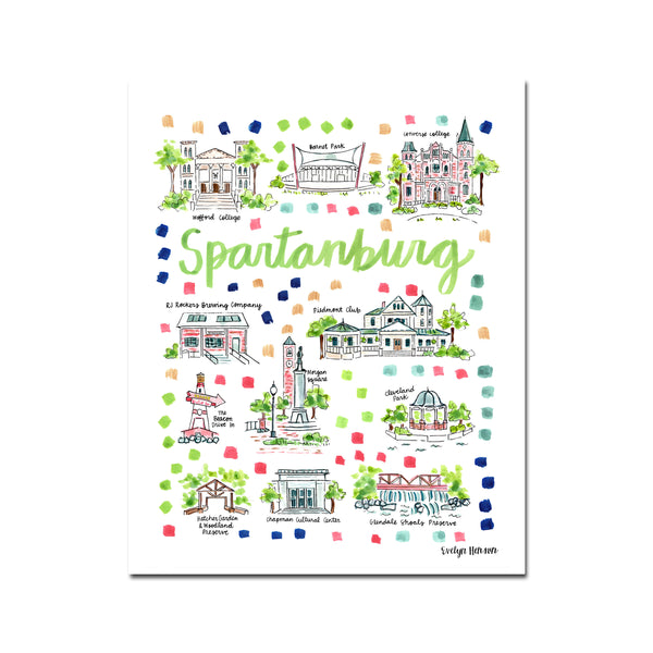 "Spartanburg, SC" Fine Art Print