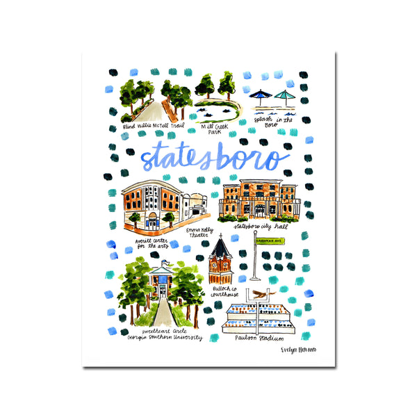 "Statesboro, GA" Fine Art Print