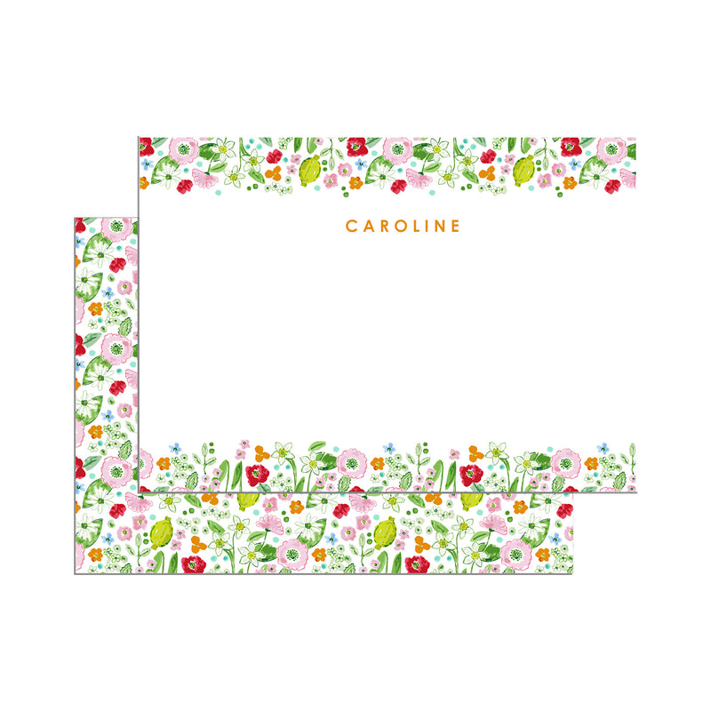 Amalfi Floral Print Notecard Set