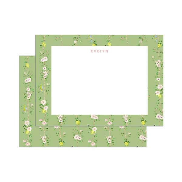 Chinoiserie Green Notecard Set