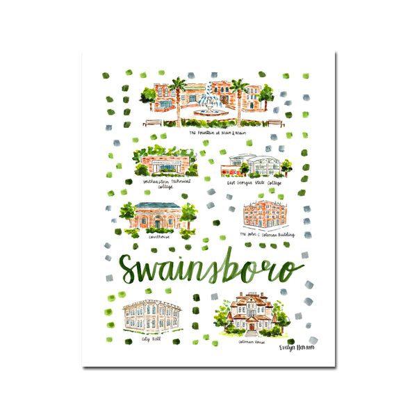 "Swainsboro, GA" Fine Art Print