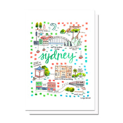 Sydney, Australia Map Card