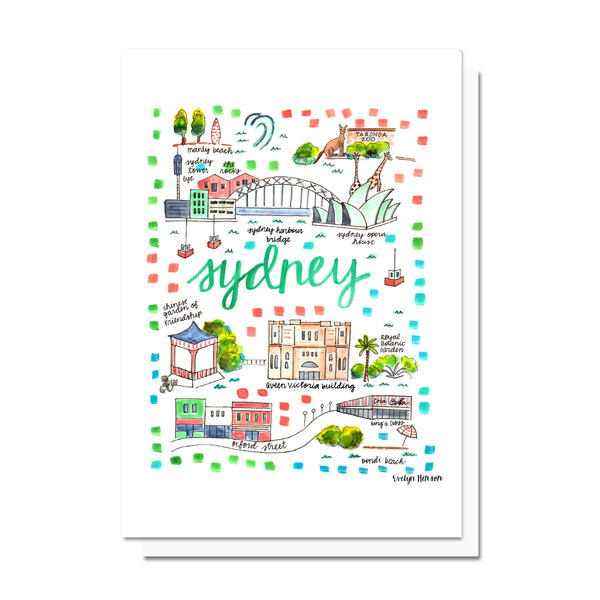 Sydney, Australia Map Card