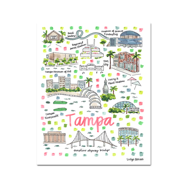 "Tampa, FL" Fine Art Print 11x14