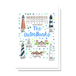 The Outer Banks, NC Map Card