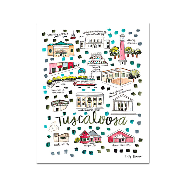 "Tuscaloosa, AL" Fine Art Print