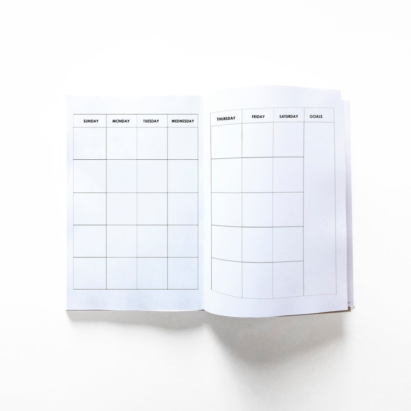 Undated Monthly/Weekly Planner, Pups Print