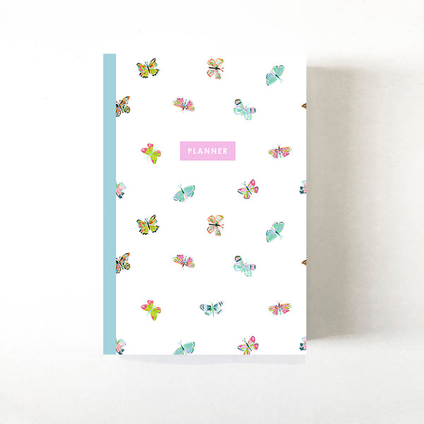Undated Monthly/Weekly Planner, Flutterby Print
