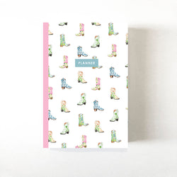 Undated Monthly/Weekly Planner, Cowgirl Boots Print