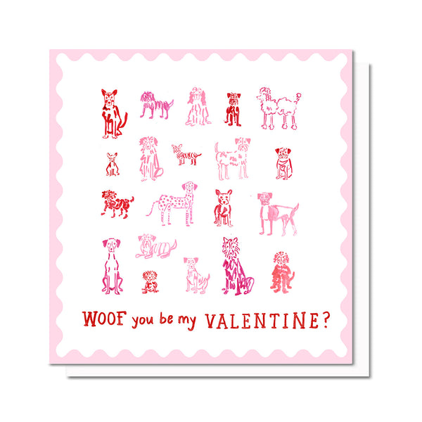 Woof you be My Valentine Card