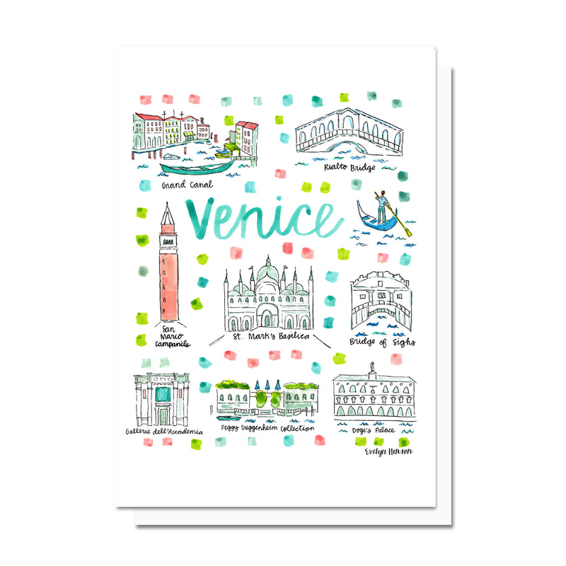 Venice, Italy Map Card