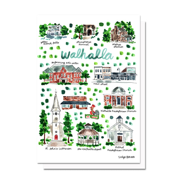 Walhalla, SC Map Card