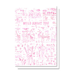 Wild about You Valentine Card