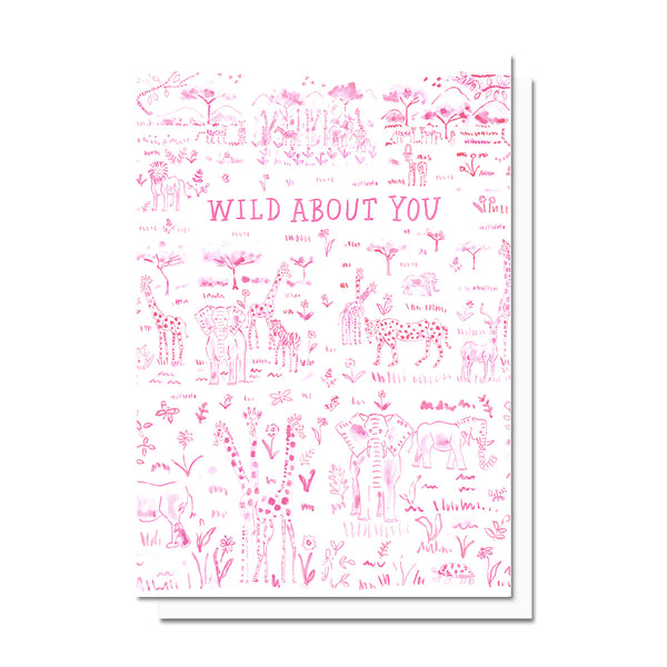 Wild about You Valentine Card