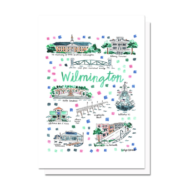 Wilmington, NC Map Card