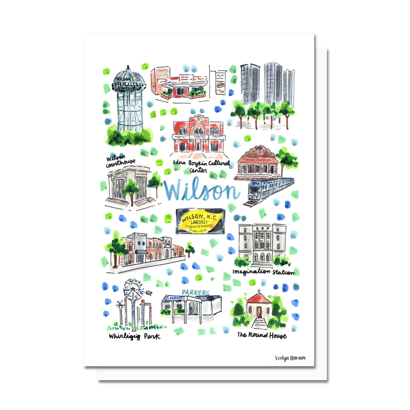 Wilson, NC Map Card