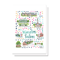 Winston-Salem, NC Map Card