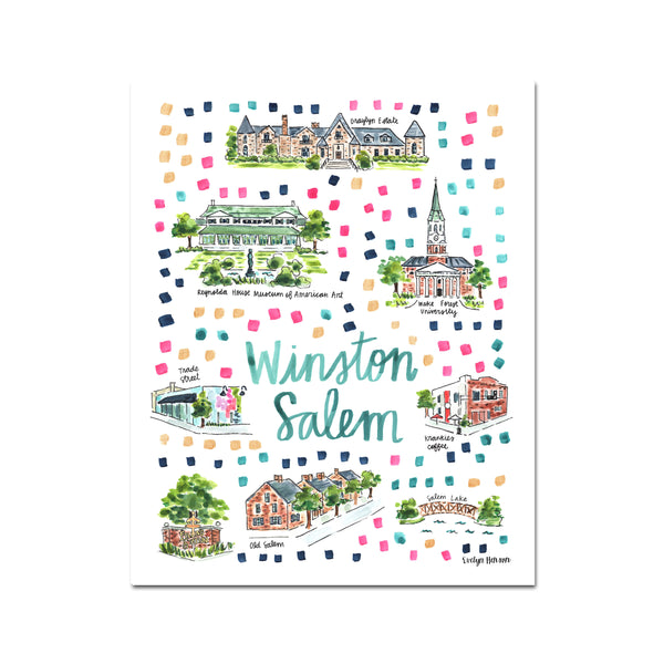 "Winston-Salem, NC" Fine Art Print