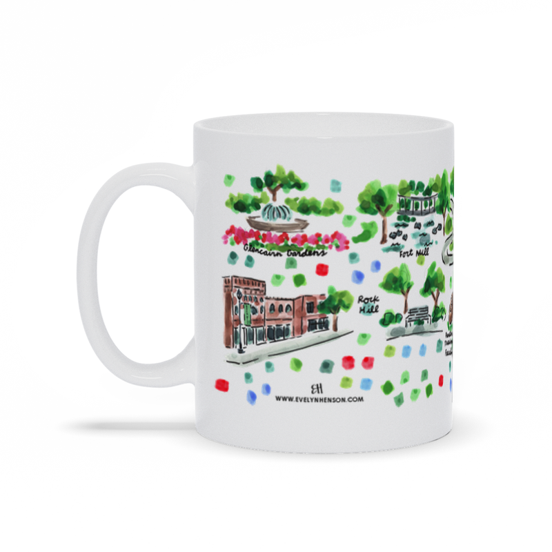 York County, SC Map Mug