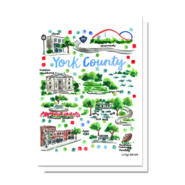 York County, SC Map Card