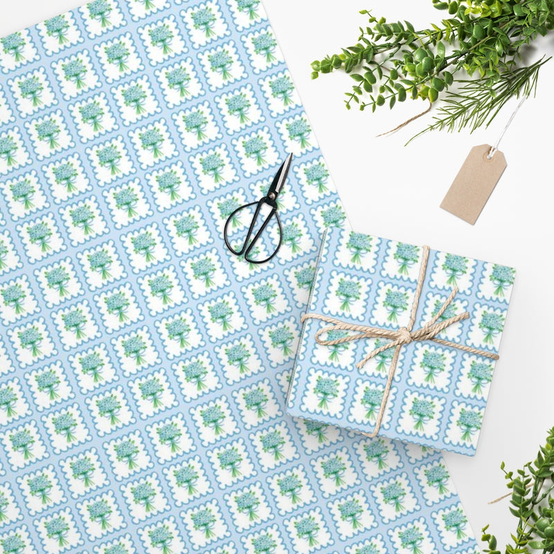 Hydrangea Quilt Wrapping Paper